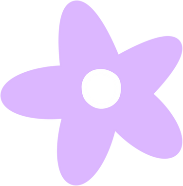 Pastel purple and white flower doodle